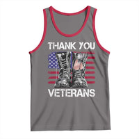 Thank You Veterans Tank Top American Flag Military Supportive Veterans Day - Wonder Print Shop