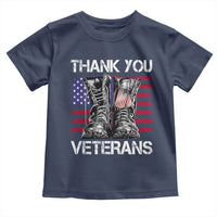 Thank You Veterans Toddler T Shirt American Flag Military Supportive Veterans Day - Wonder Print Shop