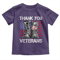 Thank You Veterans Toddler T Shirt American Flag Military Supportive Veterans Day - Wonder Print Shop