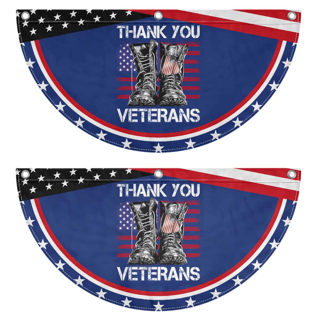 Thank You Veterans Patriotic Fan Flag American Flag Military Supportive Veterans Day