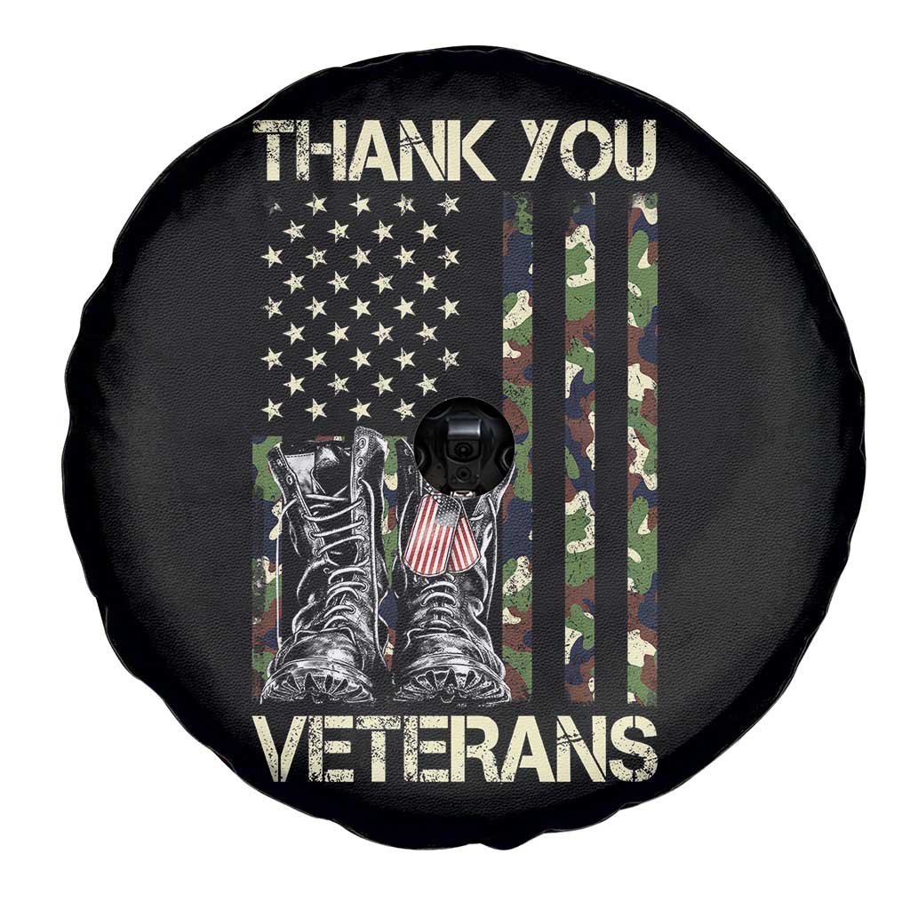 Thank You Veterans Spare Tire Cover Camo American Flag Military Supportive Veterans Day - Wonder Print Shop