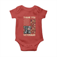 Thank You Veterans Baby Onesie Camo American Flag Military Supportive Veterans Day - Wonder Print Shop