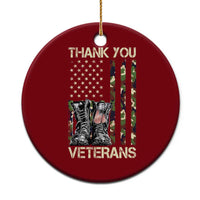 Thank You Veterans Ceramic Ornament Camo American Flag Military Supportive Veterans Day - Wonder Print Shop