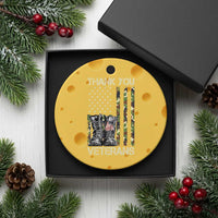 Thank You Veterans Ceramic Ornament Camo American Flag Military Supportive Veterans Day - Wonder Print Shop