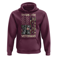 Thank You Veterans Hoodie Camo American Flag Military Supportive Veterans Day - Wonder Print Shop