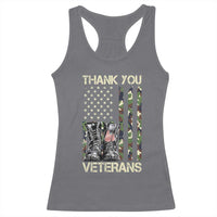 Thank You Veterans Racerback Tank Top Camo American Flag Military Supportive Veterans Day - Wonder Print Shop