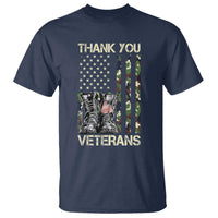 Thank You Veterans T Shirt Camo American Flag Military Supportive Veterans Day - Wonder Print Shop