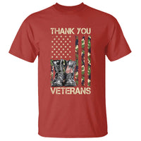 Thank You Veterans T Shirt Camo American Flag Military Supportive Veterans Day - Wonder Print Shop
