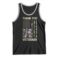 Thank You Veterans Tank Top Camo American Flag Military Supportive Veterans Day - Wonder Print Shop