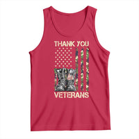 Thank You Veterans Tank Top Camo American Flag Military Supportive Veterans Day - Wonder Print Shop