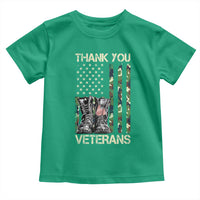 Thank You Veterans Toddler T Shirt Camo American Flag Military Supportive Veterans Day - Wonder Print Shop