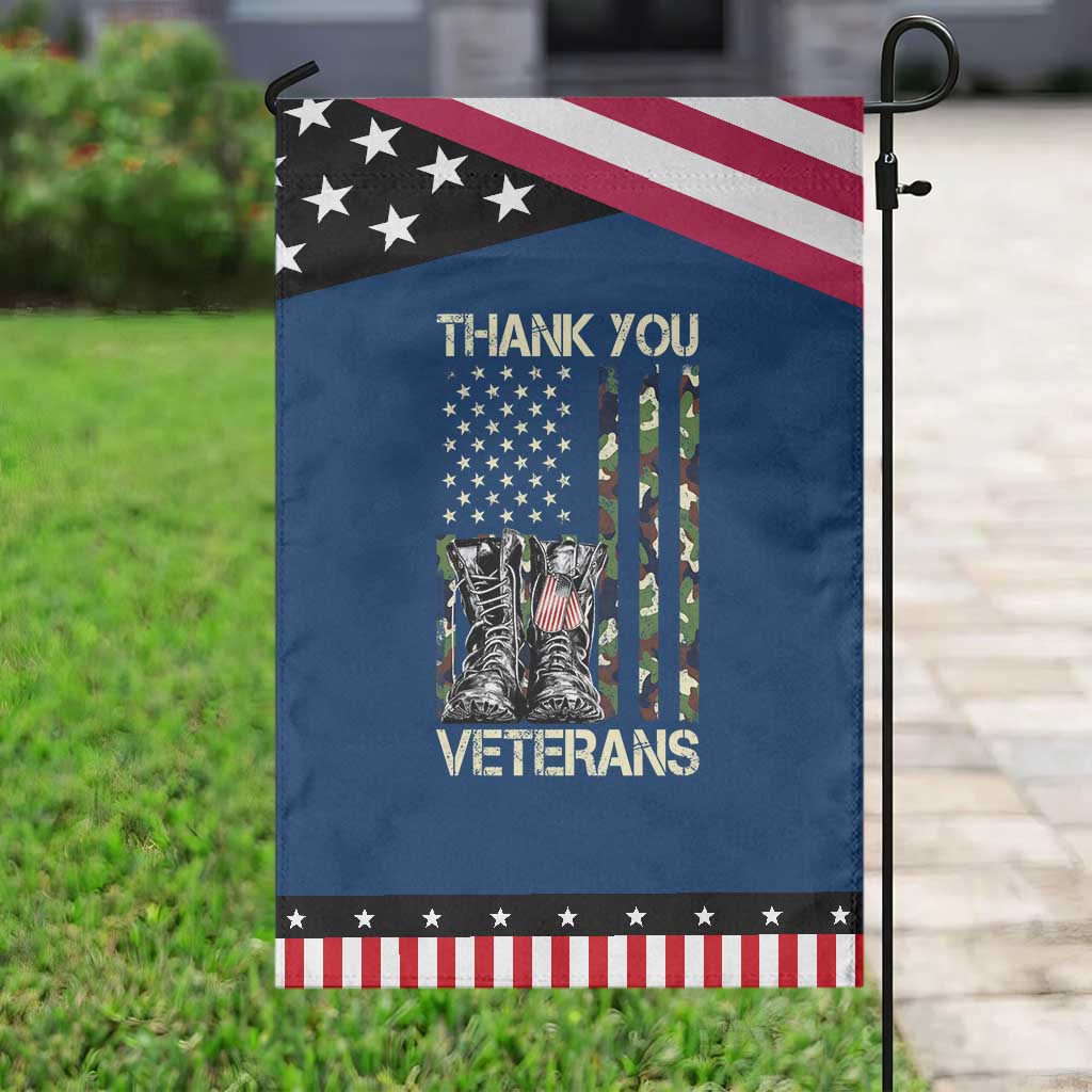 Thank You Veterans Garden Flag Camo American Flag Military Supportive Veterans Day