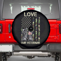 Love Our Veterans Spare Tire Cover Camo American Flag Military Supportive Veterans Day - Wonder Print Shop