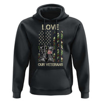 Love Our Veterans Hoodie Camo American Flag Military Supportive Veterans Day - Wonder Print Shop