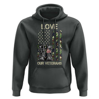 Love Our Veterans Hoodie Camo American Flag Military Supportive Veterans Day - Wonder Print Shop