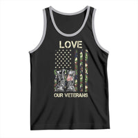 Love Our Veterans Tank Top Camo American Flag Military Supportive Veterans Day - Wonder Print Shop