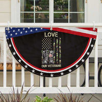 Love Our Veterans Patriotic Fan Flag Camo American Flag Military Supportive Veterans Day