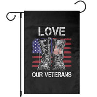 Love Our Veterans Garden Flag American Flag Military Supportive Veterans Day - Wonder Print Shop