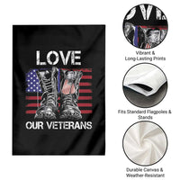 Love Our Veterans Garden Flag American Flag Military Supportive Veterans Day - Wonder Print Shop