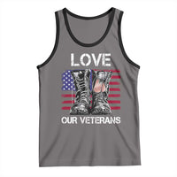 Love Our Veterans Tank Top American Flag Military Supportive Veterans Day - Wonder Print Shop