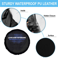Love Our Veterans Spare Tire Cover Veterans Day Grunge American Flag - Wonder Print Shop