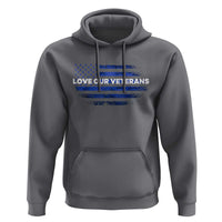 Love Our Veterans Hoodie Veterans Day Grunge American Flag - Wonder Print Shop