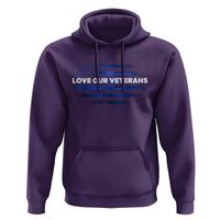 Love Our Veterans Hoodie Veterans Day Grunge American Flag - Wonder Print Shop