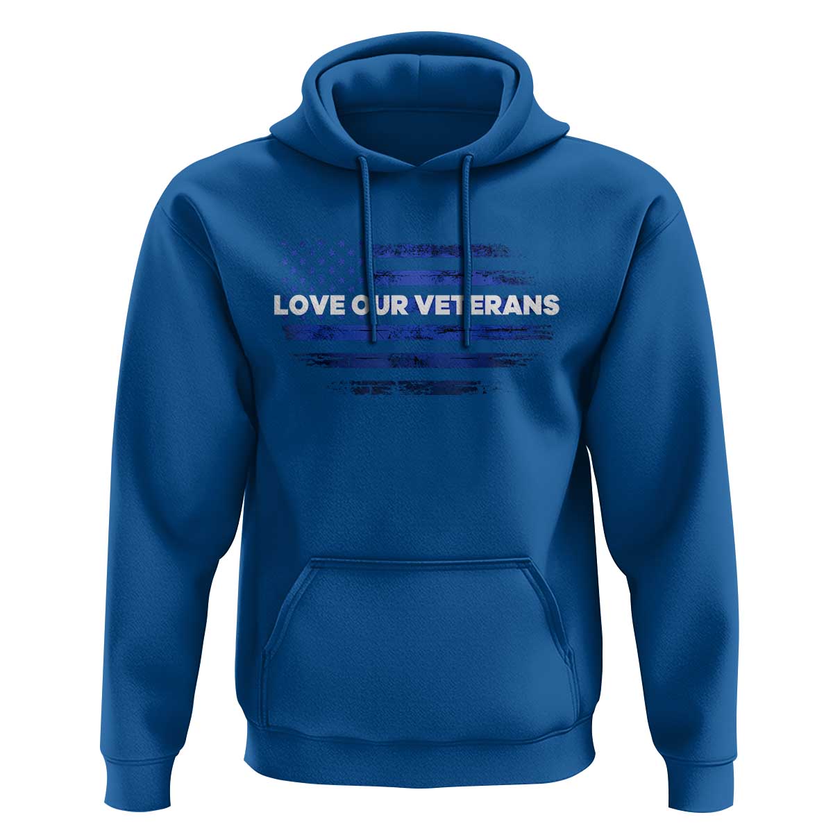Love Our Veterans Hoodie Veterans Day Grunge American Flag - Wonder Print Shop