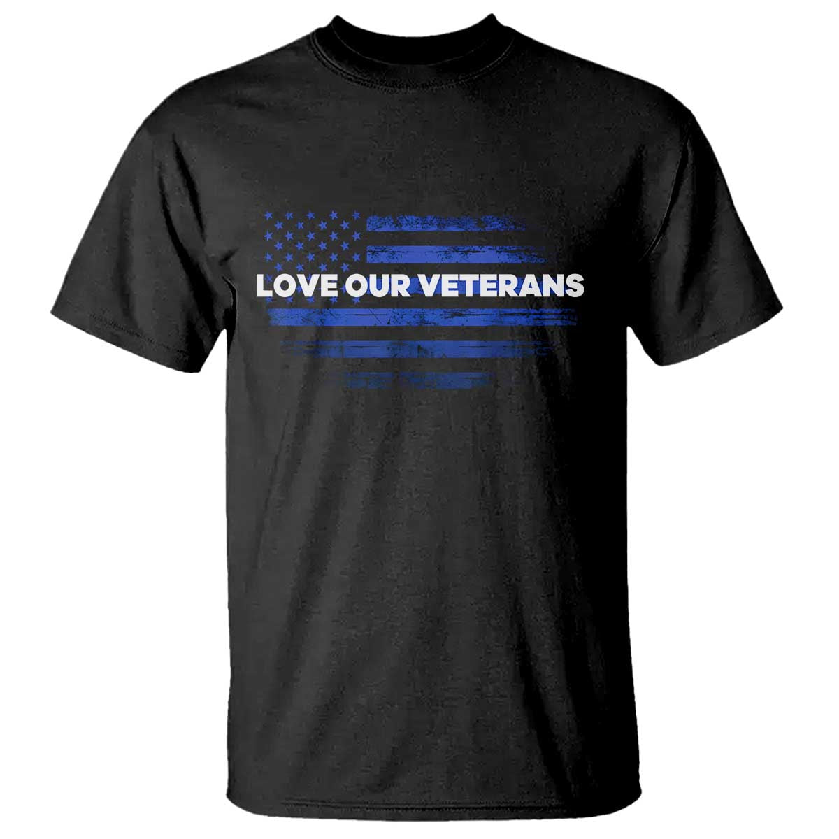 Love Our Veterans T Shirt Veterans Day Grunge American Flag - Wonder Print Shop