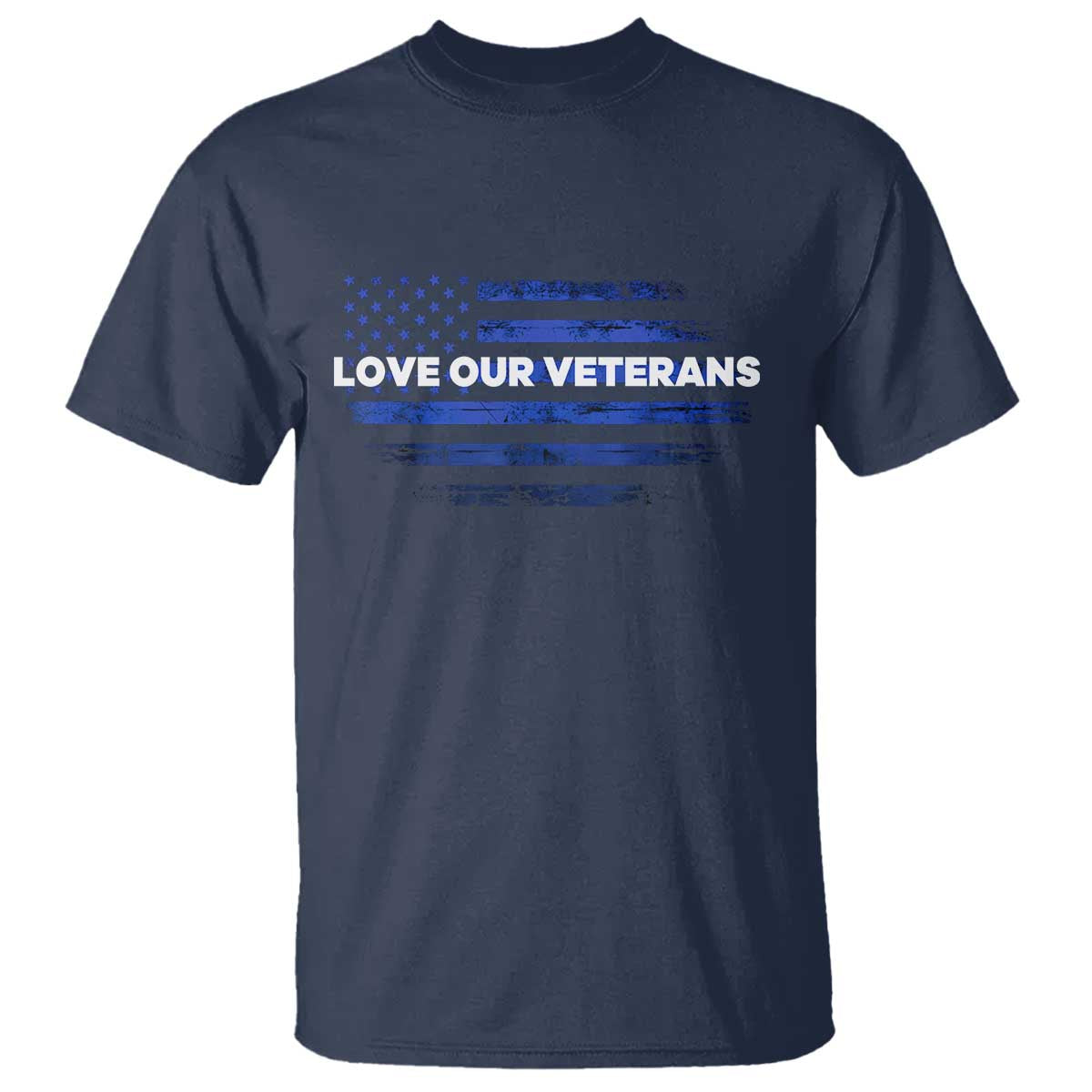 Love Our Veterans T Shirt Veterans Day Grunge American Flag - Wonder Print Shop