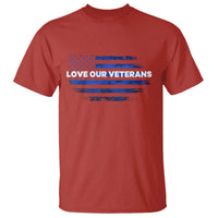 Love Our Veterans T Shirt Veterans Day Grunge American Flag - Wonder Print Shop