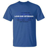 Love Our Veterans T Shirt Veterans Day Grunge American Flag - Wonder Print Shop