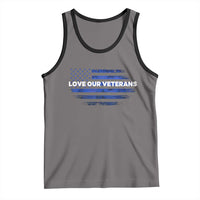 Love Our Veterans Tank Top Veterans Day Grunge American Flag - Wonder Print Shop