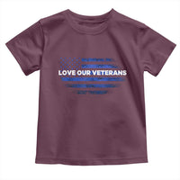 Love Our Veterans Toddler T Shirt Veterans Day Grunge American Flag - Wonder Print Shop