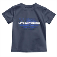 Love Our Veterans Toddler T Shirt Veterans Day Grunge American Flag - Wonder Print Shop