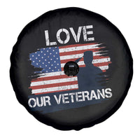 Love Our Veterans Spare Tire Cover Veterans Day Military Appreciation US Flag - Wonder Print Shop