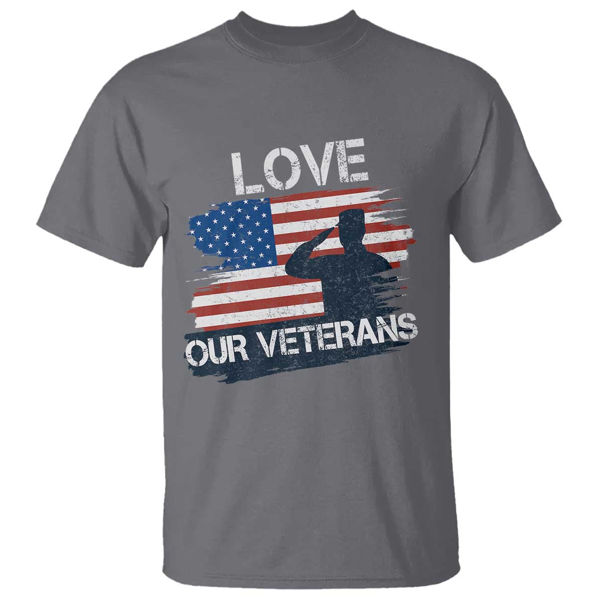 Love Our Veterans T Shirt Veterans Day Military Appreciation US Flag - Wonder Print Shop