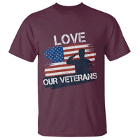Love Our Veterans T Shirt Veterans Day Military Appreciation US Flag - Wonder Print Shop