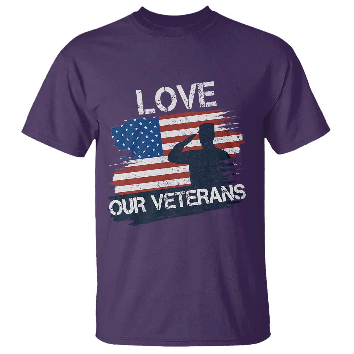 Love Our Veterans T Shirt Veterans Day Military Appreciation US Flag - Wonder Print Shop