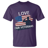 Love Our Veterans T Shirt Veterans Day Military Appreciation US Flag - Wonder Print Shop