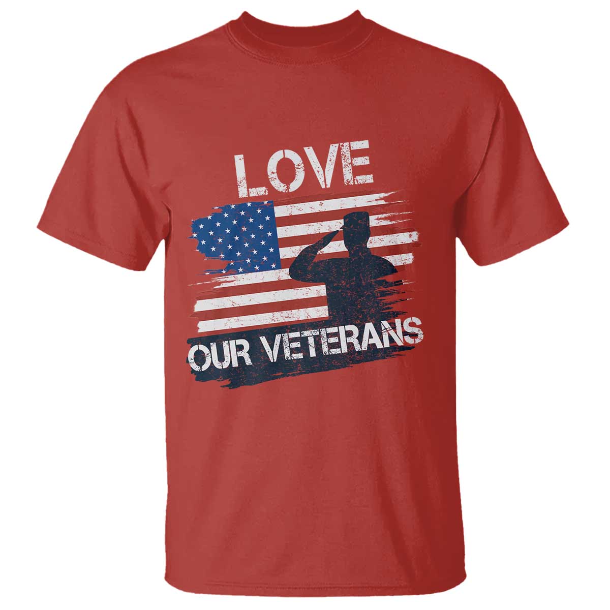 Love Our Veterans T Shirt Veterans Day Military Appreciation US Flag - Wonder Print Shop