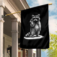 Raccoon Meme Garden Flag Middle Finger Trash Panda Sarcastic Humor