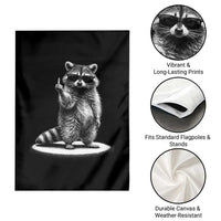 Raccoon Meme Garden Flag Middle Finger Trash Panda Sarcastic Humor