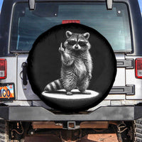 Raccoon Meme Spare Tire Cover Middle Finger Trash Panda Sarcastic Humor