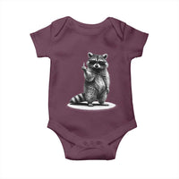 Raccoon Meme Baby Onesie Middle Finger Trash Panda Sarcastic Humor