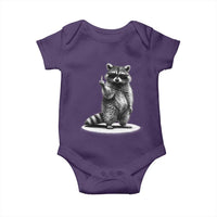 Raccoon Meme Baby Onesie Middle Finger Trash Panda Sarcastic Humor
