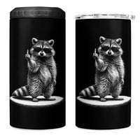 Raccoon Meme 4 in 1 Can Cooler Tumbler Middle Finger Trash Panda Sarcastic Humor