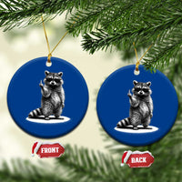Raccoon Meme Ceramic Ornament Middle Finger Trash Panda Sarcastic Humor