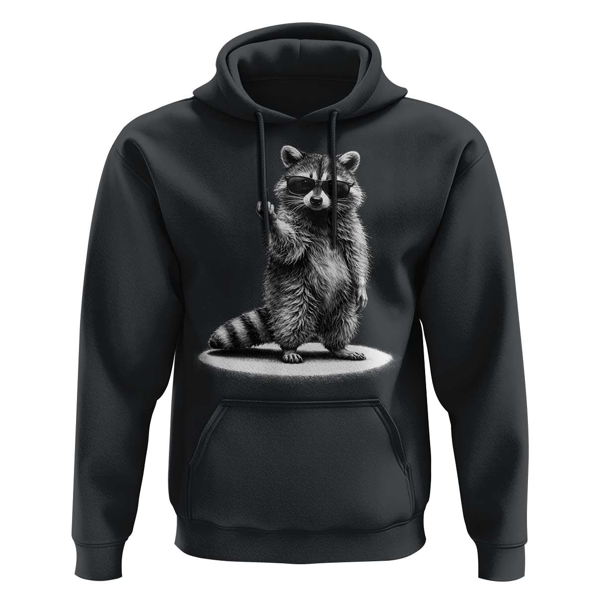 Raccoon Meme Hoodie Middle Finger Trash Panda Sarcastic Humor