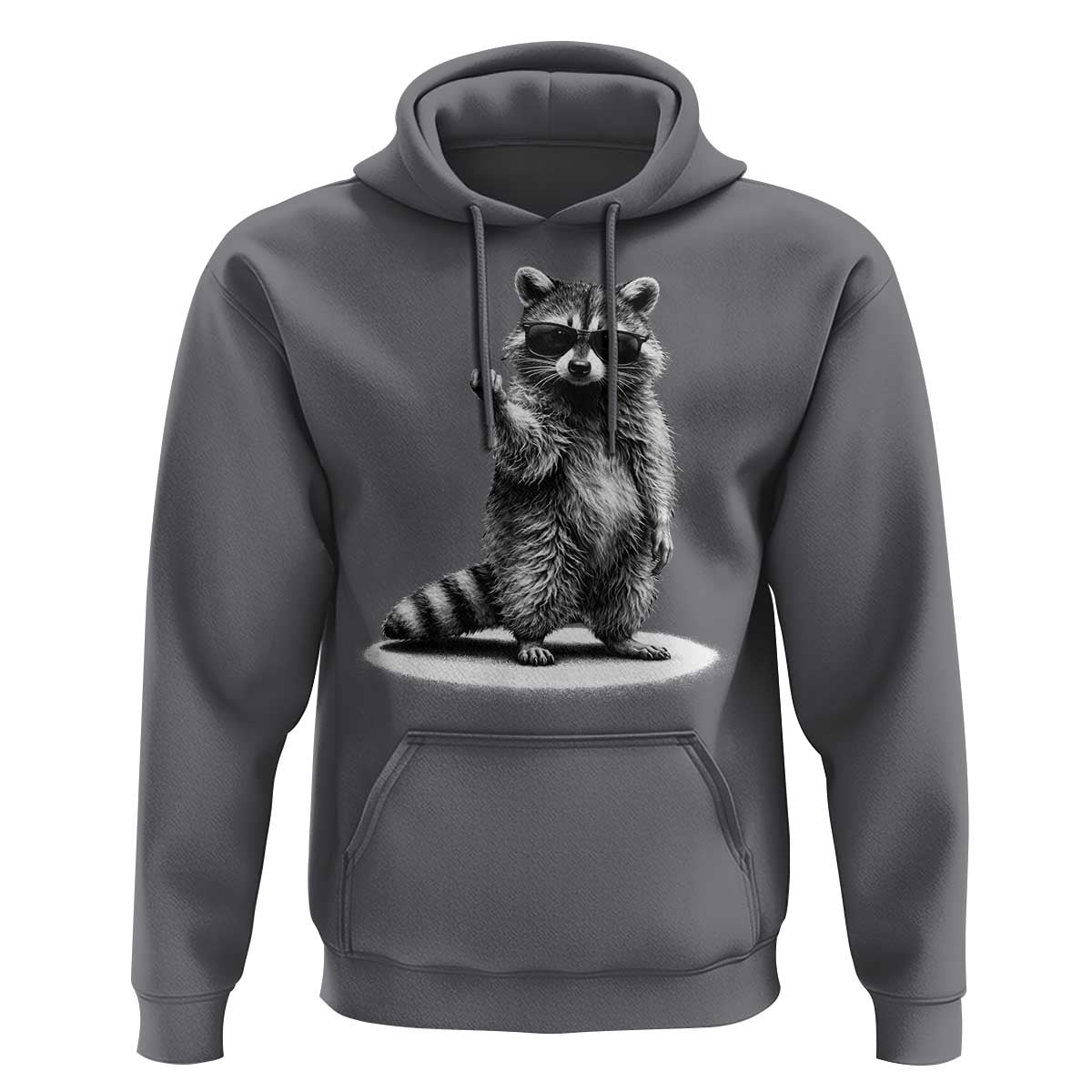Raccoon Meme Hoodie Middle Finger Trash Panda Sarcastic Humor